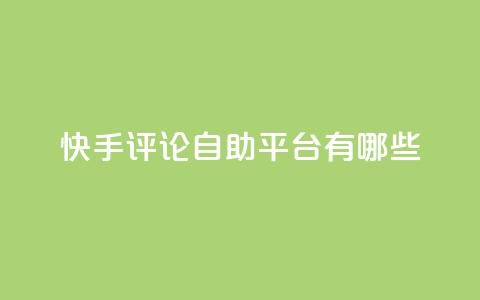 快手评论自助平台有哪些,君泽24小时下单平台 - 抖音24h自助推广下单平台 快手点赞充值秒到账怎么弄  第1张